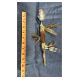 Multi-Tool Camping Utensil with Bone Handle