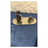 Golf Course Wall Clock with Golf Bag Display Stand for business cards