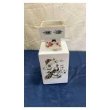 Chinese Porcelain Decorative Vase with Cherry Blossoms and Peacock