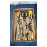 Mixed Hand Tool Collection with Tin Snips