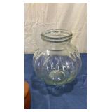 Glass Storage Jars and Brown Ceramic Pot Collection