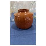 Glass Storage Jars and Brown Ceramic Pot Collection