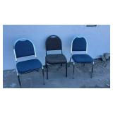 Navy Blue Stackable Banquet Chairs