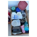 Mixed Food Storage Container Lot with Specialty Cups