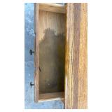 Oak Wood Wall Cabinet with Drawers