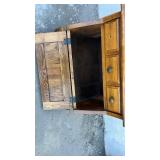 Oak Wood Wall Cabinet with Drawers