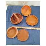Val do Sol Terra Cotta Basket and Pumpkin Lidded Dishes