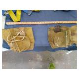 2 safety harness 2 single tool bag leather