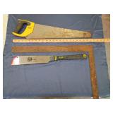Stanley FatMax Pull Saw square and handsaw