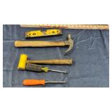 Mixed Hand Tool Set with Hammers and Screwdrivers