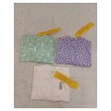 Amazon Essentials Unisex Babies Snug-Fit Cotton Footless Sleeper Pajamas, Pack of 3, Mint Green Forest Animals/Purple Dots/White, 18 Months