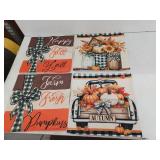 Fall Throw Pillow Covers, 4 Pack, 17.25 x 17.25 Inch