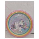 Happy Birthday Paper Plates, Unicorn, 9 Inch