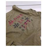 Dokotoo Womens Casual Cropped Sweatshirts Puff Sleeve Crop Pullover Crewneck Cute Tops Green XL