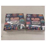 Kids Wooden Painting Kit-Glow in The Dark, Lot of 2
