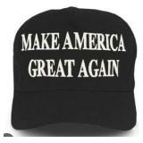 Trump Make America Great Again Ball Caps, Black, Red, 2 Pack
