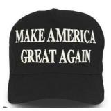 Trump Make America Great Again Ball Caps, Black, Red, 2 Pack