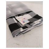 Buffalo Check Tablecloth Black and White 54 x 78 Inch