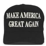 Trump Make America Great Again Ball Caps, Black, Red, 2 Pack