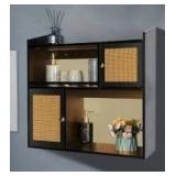 VIWODS Wall Cabinet, Black