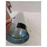 Master Flow 7 in. x 2 ft. Round Metal Duct Pipe BCP7X24