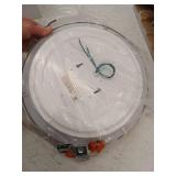 RP Lighting 4325D-1-30-BN 12in Wide Flush Mount Ceiling Light, Brushed Nickel