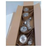 Hampton Bay Champlain 31.5 in. 4-Light Brushed Nickel Modern Bathroom Vanity Light with Clear Glass Shades