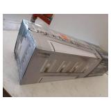 Hampton Bay Champlain 31.5 in. 4-Light Brushed Nickel Modern Bathroom Vanity Light with Clear Glass Shades