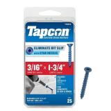 Tapcon 5033613 1.75 in. Star Flat Head Concrete Screws  Pack of 25, 6 Packages