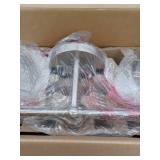 Home Decorators Collection Evelyn 60-Watt Clear Glass Shades Brushed Nickel Finish Vanity 3 Light