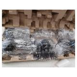 Hampton Bay Evangeline 23 in. 3-Light Modern Bronze Farmhouse Bathroom Vanity Light with Clear Seeded Glass Shades