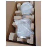 Truitt 14.2 in. 2-Light Brushed Nickel Modern Transitional Vanity with Frosted and Clear Edge Glass Shades