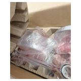 Home Decorators Collection Evelyn 60-Watt Clear Glass Shades Brushed Nickel Finish Vanity 3 Light