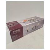 Home Decorators Collection Evelyn 60-Watt Clear Glass Shades Brushed Nickel Finish Vanity 3 Light