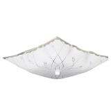 Progress Lighting 12  Traditional 2 Light White Ceiling Light Decorative Square Glass Shade