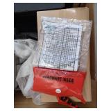 allen + roth 43.5-in W Stacked Faux Sandstone with Coffee Oak Free standing Infrared quartz Flat Wall Electric Fireplace