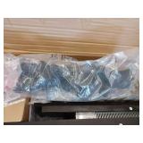 allen + roth 43.5-in W Stacked Faux Sandstone with Coffee Oak Free standing Infrared quartz Flat Wall Electric Fireplace