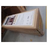 allen + roth 43.5-in W Stacked Faux Sandstone with Coffee Oak Free standing Infrared quartz Flat Wall Electric Fireplace