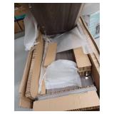 58-inch Gray Entertainment Center with Electric Fireplace