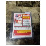 2025 Panini Score Football Orange Foil 008/799 Travis Kelce Kansas City Chiefs Card