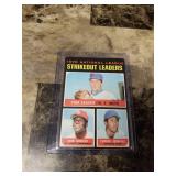 1970 Topps NL Strikeout Leaders Tom Seaver Bob Gibson Fergie Jenkins Baseball Card