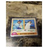 1981 Topps Batting Leaders George Brett Bill Buckner Baseball Card