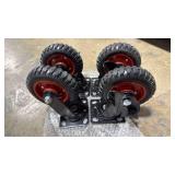 Humagineer 6 Inch Outdoor Heavy Duty Casters Wheels Set of 4, Sturdy Large Rubber Casters with Brake 1800 LBS, Industrial Grade Plate Swivel Castors with Knobby Tread for Dollies, Cart, Machine Retail