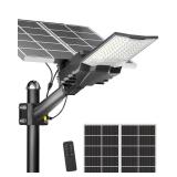 Ofuray OL-18000W Solar Street Lights Outdoor,60,000Mah High Power Solar Security Flood Lights Parking Lot Lights Commercial Dusk to Dawn,IP67 6500k Led with Remote - Retail $450