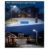 Ofuray OL-18000W Solar Street Lights Outdoor,60,000Mah High Power Solar Security Flood Lights Parking Lot Lights Commercial Dusk to Dawn,IP67 6500k Led with Remote - Retail $450