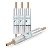 PackageZoom 20 inch x 1000 Feet Stretch Wrap with Handle, Clear Stretch Film, 4 Rolls - Retail $84