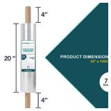 PackageZoom 20 inch x 1000 Feet Stretch Wrap with Handle, Clear Stretch Film, 4 Rolls - Retail $84