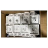 APONUO Solar Post Cap Lights 16 Pack - 4x4 5x5 6x6 Fence Post Lights, Auto On/Off, Waterproof IP64, 2-Mode (Warm/Cool White), Deck Patio Yard Solar Light for Wood & Vinyl Posts, White - Retail $120