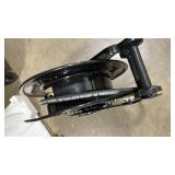 Double Arm 50FT x 3/8" Retractable Pressure Washer Hose Reel, Heavy Duty Steel Professional Power Wash Hose Reel with 5 ft Lead for Air/Oil/Water, 4000 PSI - Retail $130