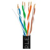 Big-A - 1000ft Cat5e Plenum Ethernet Cable, Black, 350MHz, 24AWG UTP, CMP Rated, Solid Network LAN Cord, Compatible with Printer, Gaming Consoles, Router, VoIP Phones, POE IP Cameras - Retail $104